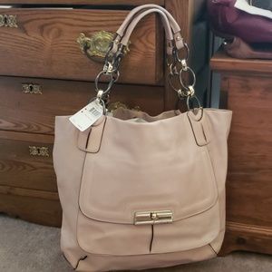 Coach large blush handbag